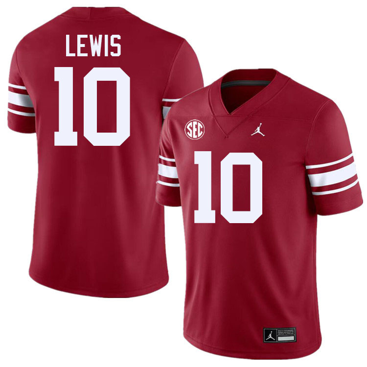Oklahoma Sooners #10 Kip Lewis College Football Jerseys,Uniforms-Throwback